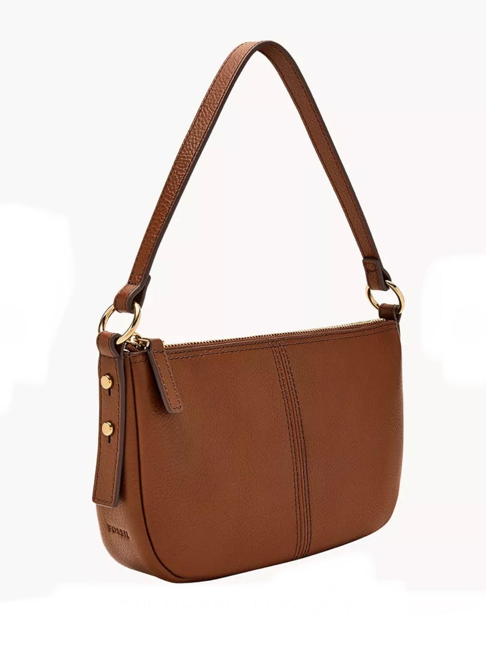 Fossil Jolie small Leather Shoulder Bag with Gold Hardware